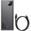 BASEUS ADAMAN METAL DIGITAL DISPLAY QUICK CHARGE POWER BANK 20000MAH 65W BLACK