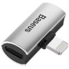 BASEUS ADAPTER HF FROM (WORKING WITH) APPLE LIGHTNING TO 2X APPLE LIGHTNING SILVER/BLACK