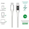 4SMARTS USB-C TO USB-C CABLE DIGITCORD 100W 1.5M WHITE
