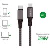 4SMARTS USB-C TO USB-C CABLE PREMIUM CORD 100W 3M BLACK