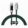 BASEUS DISPLAY FAST CHARGING DATA CABLE TYPE-C TO TYPE-C 100W 1M GREEN
