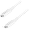 LOGILINK CU0180 USB 4 GEN 3 TYPE-C CABLE, C/M TO USB-C/M, PD, AV, WHITE, 0.8 M