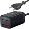 BASEUS GAN3 PRO 65W QUICK CHARGER 2X TYPE-C + 2X USB + CABLE TYPE-C