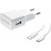 SAMSUNG WALL CHARGER TA200NWE 15W 1X USB WITH TYPE-C CABLE WHITE BULK