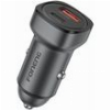 CAR FAST CHARGER FONENG C23 WITH DUAL OUTPUT USB A & USB C PD QC 30W DARK GREY