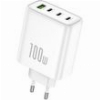 TRAVEL FAST CHARGER FONENG GAN40-EU WITH QUADRUPLE OUTPUT USB A & 3XUSB C GAN 100W 5A WHITE