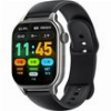 XO J15 SQUARE SMART SPORTS WATCH WITH CALL FUNCTION 450MAH BATTERY + BLACK SILICONE STRAP