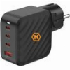 ΦΟΡΤΙΣΤΗΣ ΤΑΞΙΔΙΟΥ HAMMER RAPIDCHARGE QUAD USB-A 3XUSB-C PD 100W BLACK