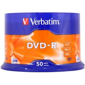 VERBATIM DVD-R 16X 4.7GB CAKEBOX 50PCS