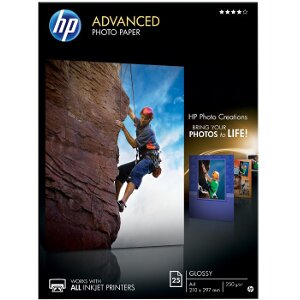 ΓΝΗΣΙΟ ΧΑΡΤΙ HEWLETT PACKARD A4 ΦΩΤΟΓΡΑΦΙΚΟ ADVANCED GLOSSY PHOTO PAPER, 25 ΦΥΛΛΑ ΜΕ OEM: Q5456A