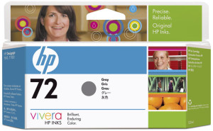 ΓΝΗΣΙΟ ΜΕΛΑΝΙ HEWLETT PACKARD NO 72 VIVERA ΓΚΡΙ (GREY) 130ML ΜΕ OEM:C9374A