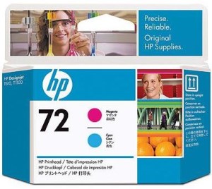 ΓΝΗΣΙA ΚΕΦΑΛΗ ΕΚΤΥΠΩΣΗΣ HEWLETT PACKARD HP 72 ΜΑΤΖΕΝΤΑ - ΚΥΑΝΟ (MAGENTA-CYAN) ΜΕ OEM: C9383A