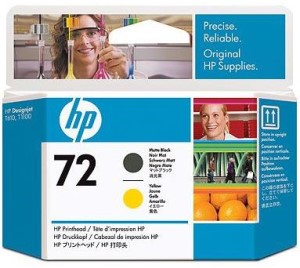 ΓΝΗΣΙA ΚΕΦΑΛΗ ΕΚΤΥΠΩΣΗΣ HEWLETT PACKARD HP 72 ΜΑΥΡΟ - ΚΙΤΡΙΝΟ (MATTE BLACK-ΚΙΤΡΙΝΟ) ΜΕ OEM: C9384A