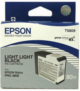 ΓΝΗΣΙΟ ΜΕΛΑΝΙ EPSON LIGHT LIGHT BLACK 80ML ΜΕ ΟΕΜ : T580900