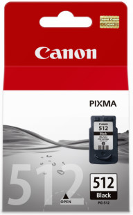 ΓΝΗΣΙΟ ΜΕΛΑΝΙ CANON ΜΑΥΡΟ (BLACK) HIGH CAPACITY ΜΕ OEM: PG-512