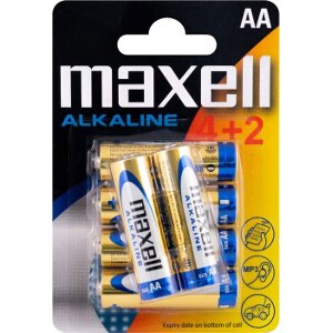 ΜΠΑΤΑΡΙΕΣ MAXELL ALKALINE AA 4 + 2 ΔΩΡΟ