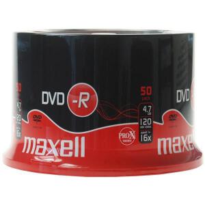 MAXELL DVD-R 4,7GB 16X FULL FACE PRINTABLE CAKEBOX 50