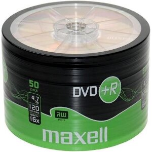 MAXELL DVD+R 4,7GB 16X SHRINK PACK 50PCS