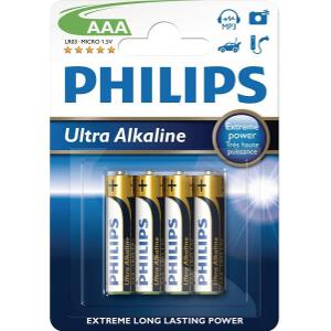 ΜΠΑΤΑΡΙΑ PHILIPS ULTRA ALKALINE 3A 4 TEM