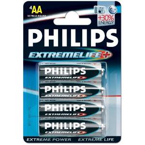 ΜΠΑΤΑΡΙΑ PHILIPS ΕXTREME LIFE AA 4 TEM