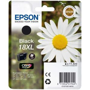 ΓΝΗΣΙΟ ΜΕΛΑΝΙ EPSON 18XL BLACK ME OEM:C13T18114010