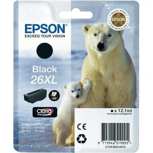 ΓΝΗΣΙΟ ΜΕΛΑΝΙ EPSON 26XL BLACK ME OEM:C13T26214010