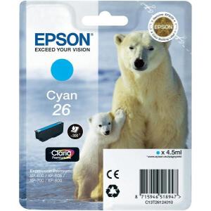 ΓΝΗΣΙΟ ΜΕΛΑΝΙ EPSON 26 CYAN ME OEM:C13T26124010