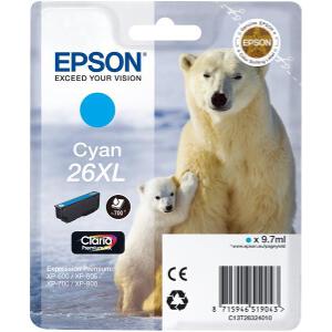 ΓΝΗΣΙΟ ΜΕΛΑΝΙ EPSON 26XL CYAN ME OEM:C13T26324010