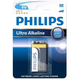 ΜΠΑΤΑΡΙΑ PHILIPS 6LR61E1B/10 ULTRA ALKALINE 9V 1ΤΕΜ