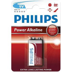 ΜΠΑΤΑΡΙΑ PHILIPS POWER ALKALINE 6LR61P1B 9V