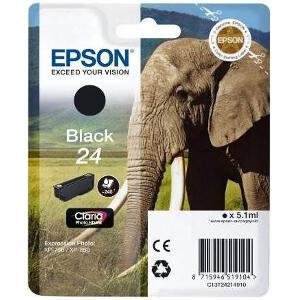 ΓΝΗΣΙΟ ΜΕΛΑΝΙ EPSON 24 BLACK ΜΕ ΟΕΜ:T242140