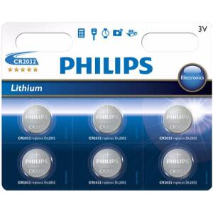 ΜΠΑΤΑΡΙΑ PHILIPS CR2032P6/01B CR2032 6ΤΕΜ