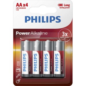 ΜΠΑΤΑΡΙΑ PHILIPS POWER ALCALINE LR6P4B/10 AA 4ΤΕΜ