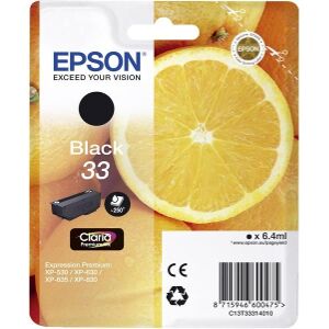 ΓΝΗΣΙΟ ΜΕΛΑΝΙ EPSON NO 33 BLACK ΓΙΑ EXPRESSION HOME XP-530/ 630/635/OEM: C13T33314010