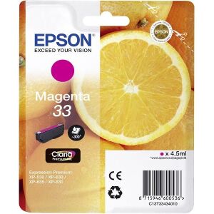 ΓΝΗΣΙΟ ΜΕΛΑΝΙ EPSON NO 33 MAGENTA ΓΙΑ EXPRESSION HOME XP-530/ 630/635/OEM: C13T33434010