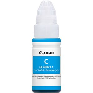 ΓΝΗΣΙΟ ΜΕΛΑΝΙ CANON GI-490 CYAN ΜΕ OEM:0664C001AA