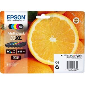 ΓΝΗΣΙΟ ΜΕΛΑΝΙ EPSON NO 33XL MULTIPACK ME ΟΕΜ:C13T33574010