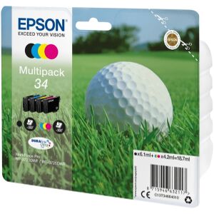 ΓΝΗΣΙΟ ΜΕΛΑΝΙ EPSON NO 34 MULTIPACK ΜΕ OEM:C13T34664010