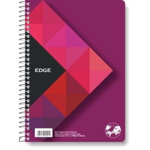 ΤΕΤΡΑΔΙΟ GLOBUS EDGE 17X25 3 ΘΕΜΑΤΩΝ ΡΟΖ