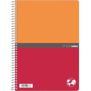 ΤΕΤΡΑΔΙΟ GLOBUS SIMPLY NOTES 17X25 5 ΘΕΜΑΤΩΝ ΠΟΡΤΟΚΑΛΙ
