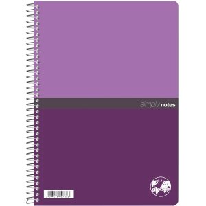 ΤΕΤΡΑΔΙΟ GLOBUS SIMPLY NOTES 17X25 5 ΘΕΜΑΤΩΝ ΜΩΒ