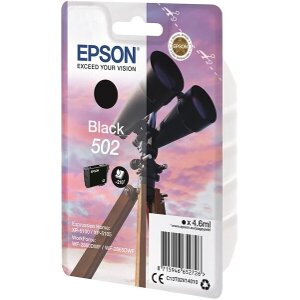 ΓΝΗΣΙΟ ΜΕΛΑΝΙ EPSON 502 BLACK ΜΕ OEM:C13T02V14010