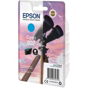 ΓΝΗΣΙΟ ΜΕΛΑΝΙ EPSON 502 CYAN ΜΕ OEM:C13T02V24010