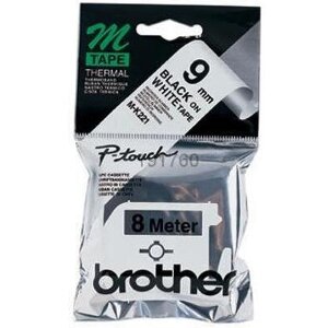 ΓΝΗΣΙΟ BROTHER P-TOUCH M-K221BZ WHITE/BLACK 8M (9 MM) OEM: MK221BZ