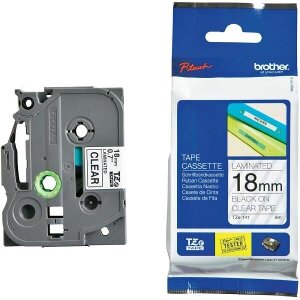 ΓΝΗΣΙΟ BROTHER P-TOUCH TZE141 CLEAR/BLACK (8M X 18MM) OEM: TZE141