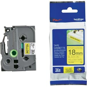ΓΝΗΣΙΟ BROTHER P-TOUCH YELLOW/BLACK 8M X 18MM OEM: TZE-S641