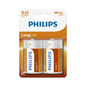 ΜΠΑΤΑΡΙΑ PHILIPS R20L2B/10 PHILIPS LONGLIFE SIZE D 2 ΤΕΜ