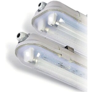 GEYER ΣΤΕΓΑΝΟ ΦΩΤΙΣΤΙΚΟ.ΓΙΑ 2 ΛΑΜΠΕΣ 60CM IP65 PLASTIC CLIP