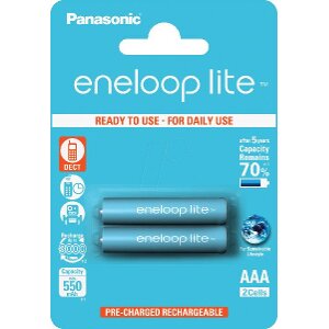 PANASONIC ENELOOP LITE BK-4LCCE 2X 3A 550MAH