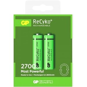 RECHARGEABLE BATTERY GP R6 AA RECYKO 2600MAH NIMH 2PCS